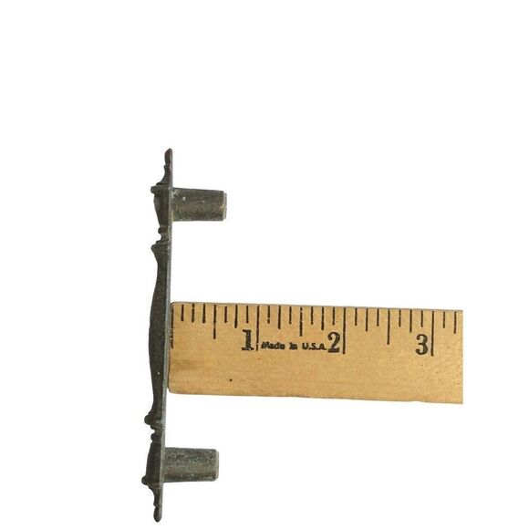 Vintage Cabinet Handle Drawer Pull Solid Brass Hardware - Picture 3 of 4